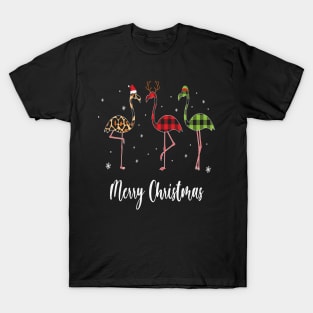 Merry Flamingo Christmas. T-Shirt